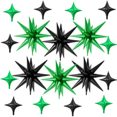 FunHot explosion star balloons in black for bold party decor