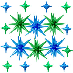 FunHot explosion star balloons blue 22 inch ideal centerpiece