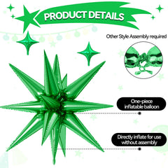 FunHot four-point star balloons 10-inch black for table decor