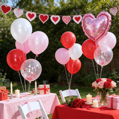 FunHot pink heart foil balloons ideal for proposals