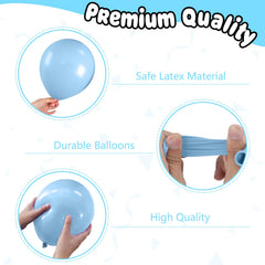 FunHot sky blue cloud-print balloons for dreamy kids' party decor
