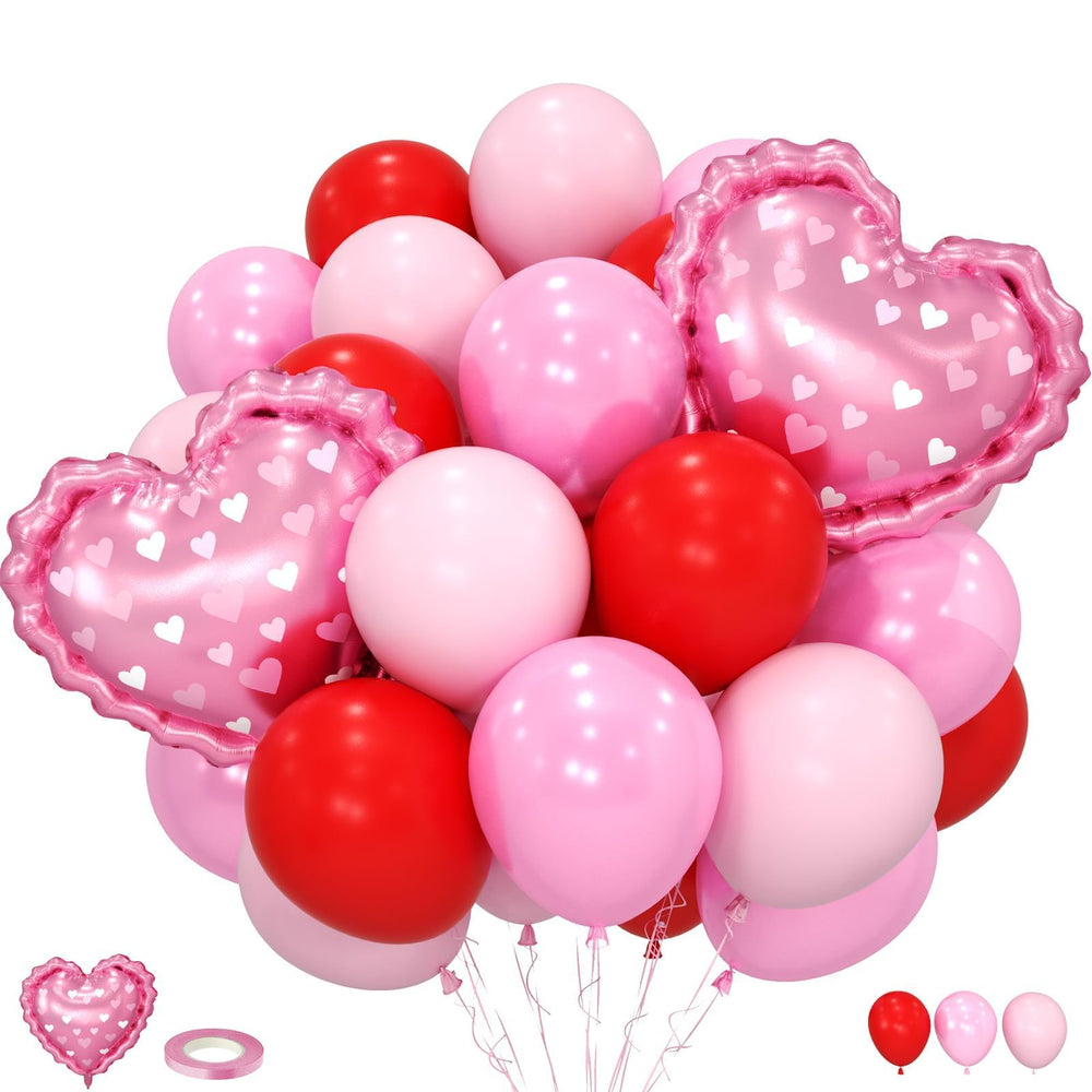 FunHot valentines pink balloons 12-pack add soft romance to celebrations and backdrops