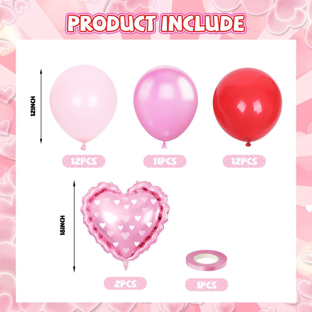 FunHot valentines day red balloons 12-pack provide warm decor accents