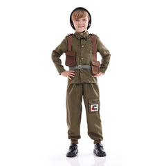 Funivals army soldier costume kids helmet completes the look with safe, playful authenticity