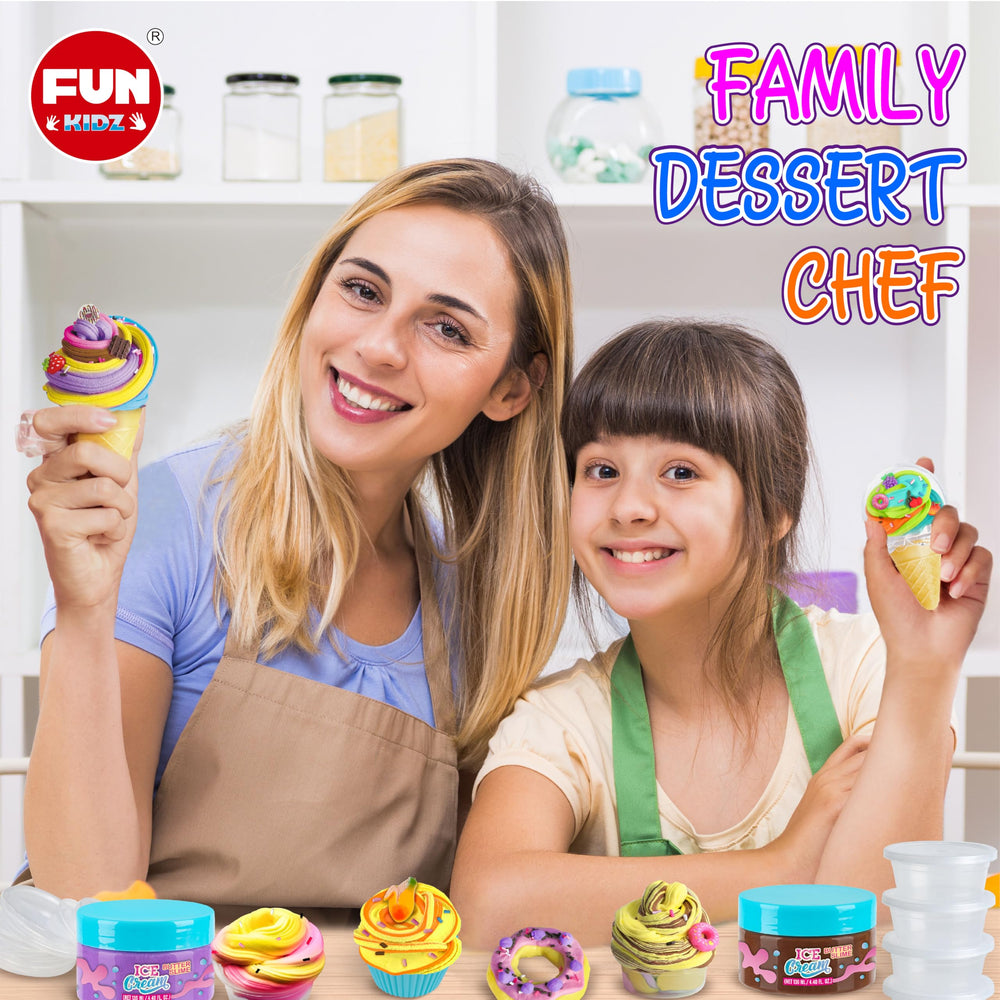 FUN KIDZ airtight storage cans—keep slime fresh for longer play sessions.