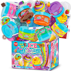 FUN KIDZ butter slime ice cream pack—vibrant swirls for creative play and sharing.