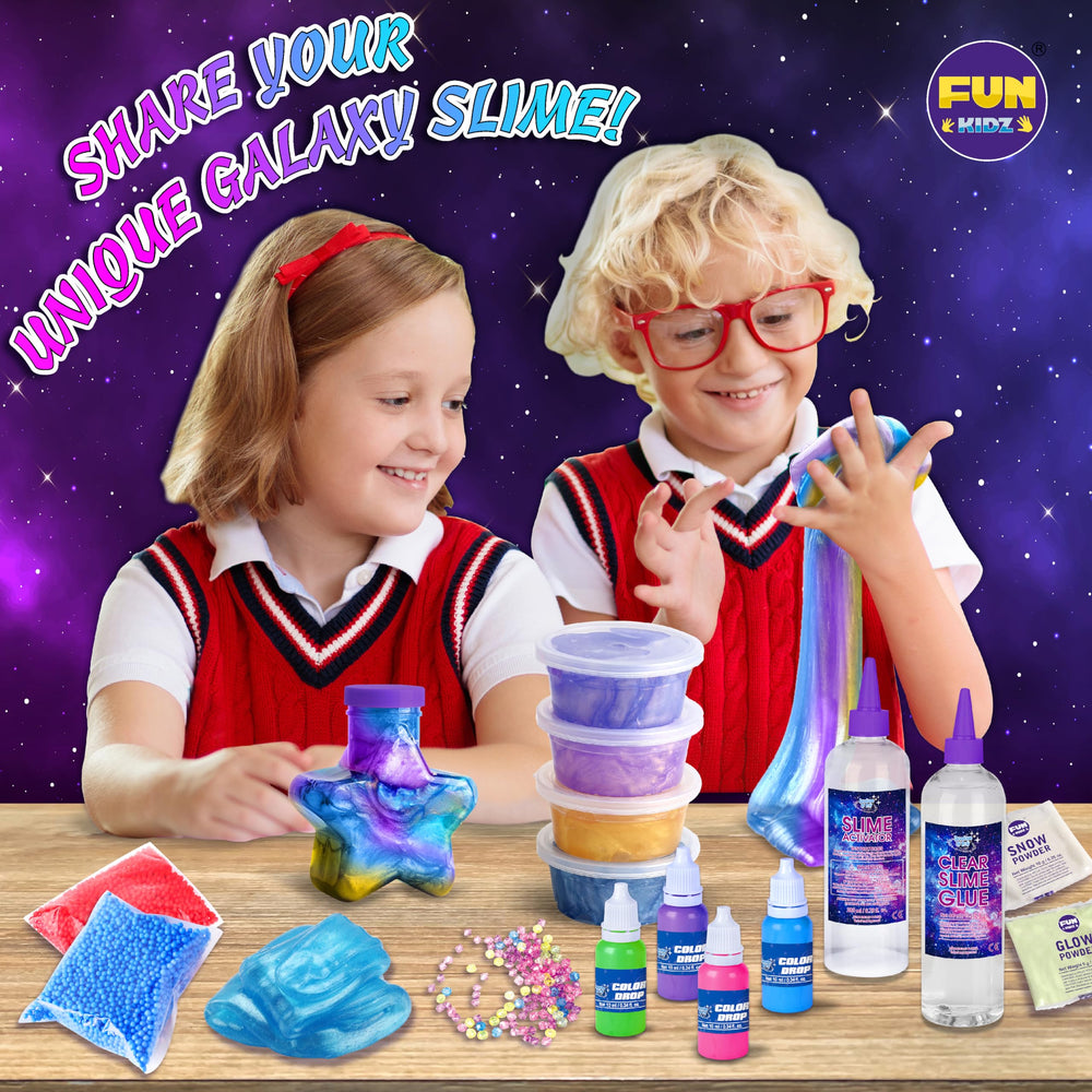 FUN KIDZ glow in the dark stars brighten slime craft