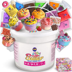 FunKidz Milky Butter Slime Bucket offers creamy texture for sensory play and imagination