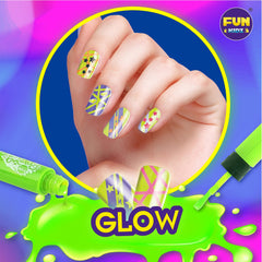 Bright color palette supports imaginative nail art with friends