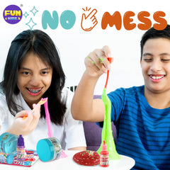 Funkidz tilt-head design keeps slime evenly mixed during operation.