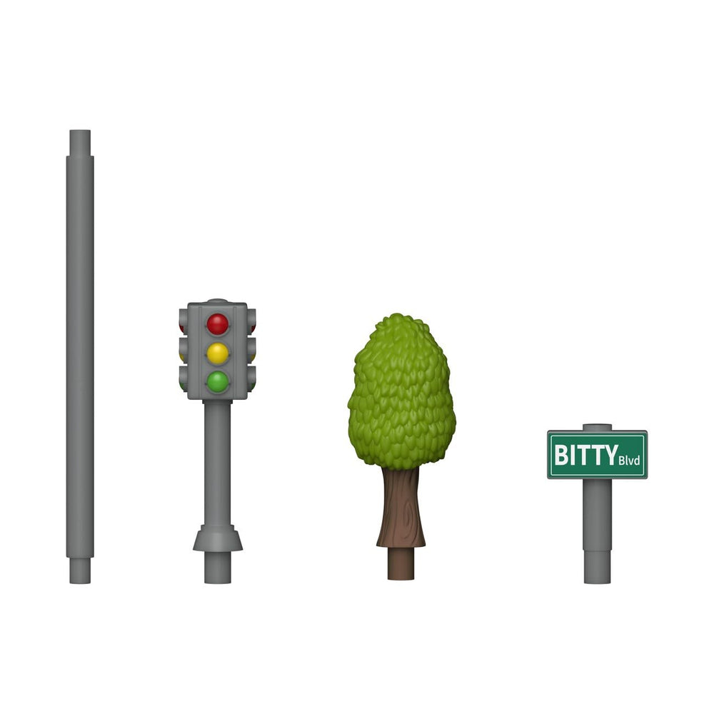 Funko Bitty City Road Pack 1 interlocked tiles for seamless layouts.