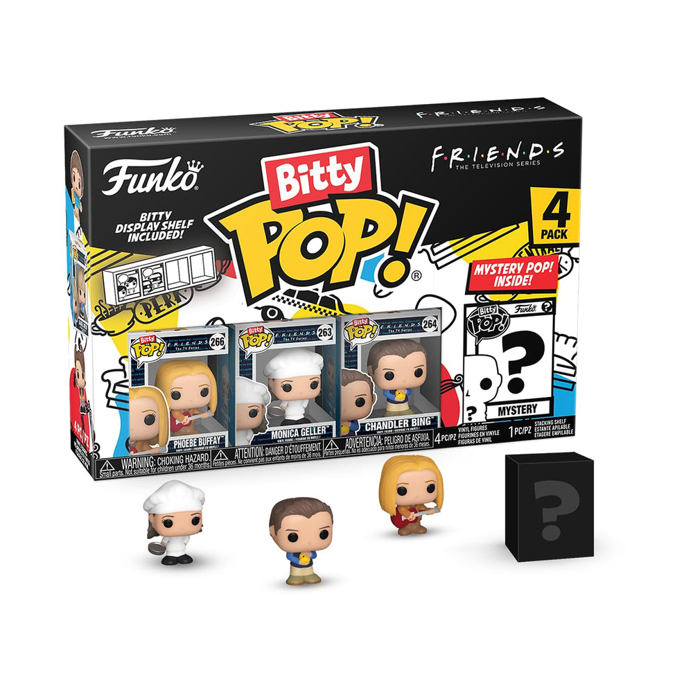 Funko Bitty Pop Phoebe figure on a shelf, a tiny collectible for fans.