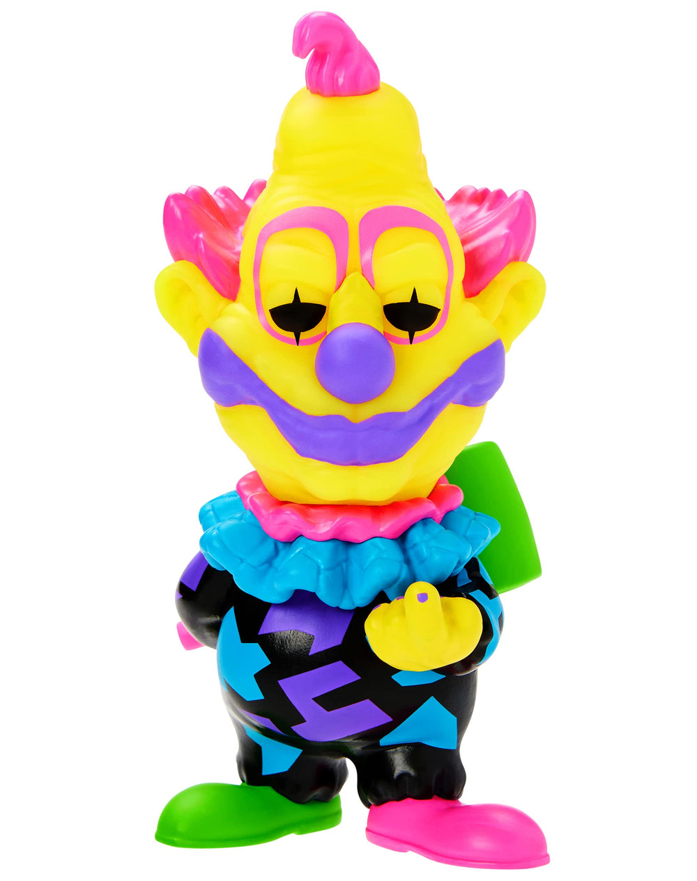 Funko Black Light Jumbo Figure, Killer Klowns, front view for bold desk display.