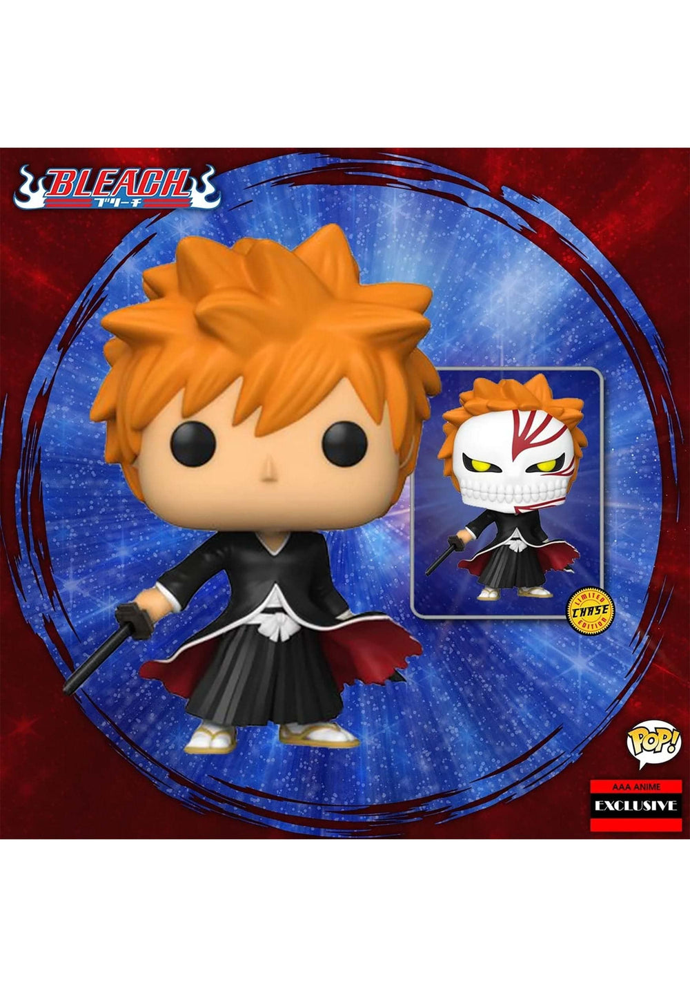 Funko Bleach Ichigo Bankai Tensa Zangetsu dynamic stance for display