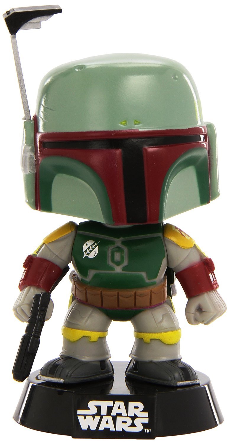 Funko Boba Fett carbine rifle close-up for dynamic display.
