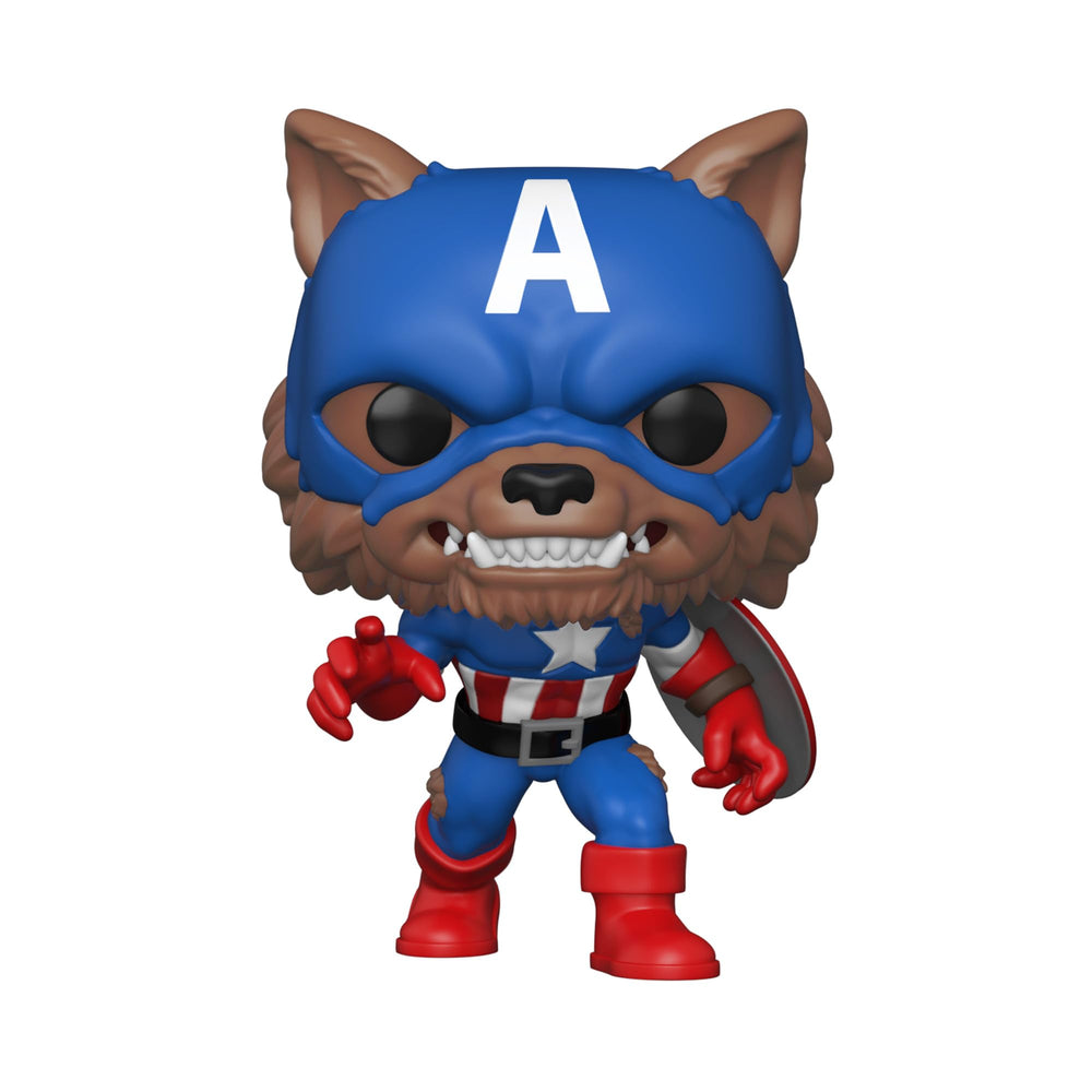 Funko Capwolf vinyl figure, about 4 inches tall, perfect desk companion.