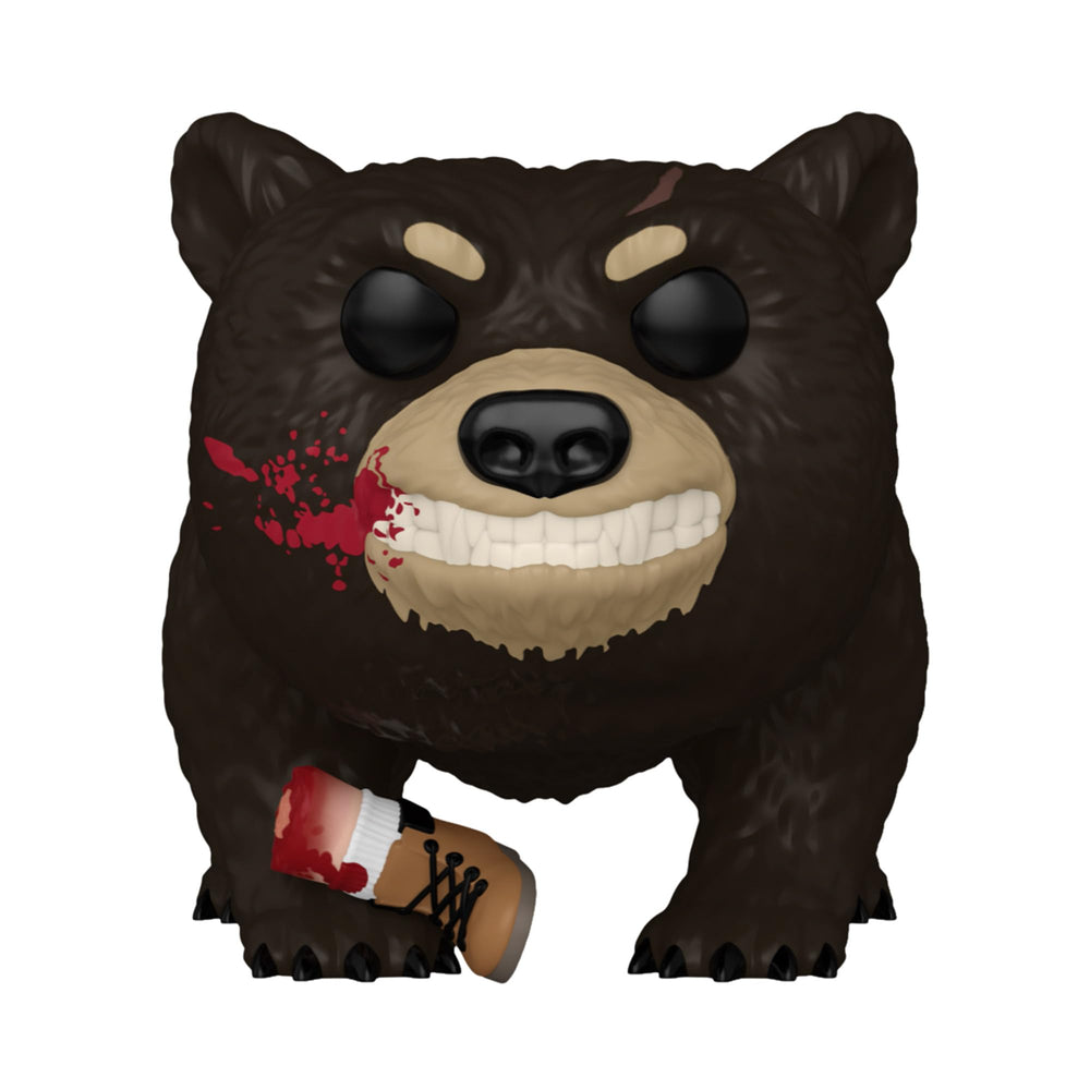 Funko Cocaine Bear bear with leg bloody figure ideal for display and horror fans.