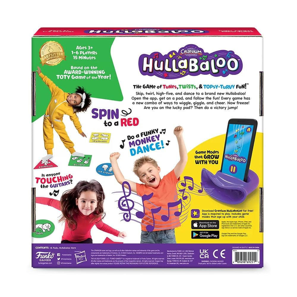 Funko Cranium Hullabaloo app variation with varied game ideas