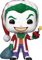Funko Joker as Santa vinyl figure for holiday display and DC collectors.