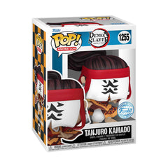 Funko Demon Slayer Tanjuro Kamado figure in window box for display on shelves or desks.