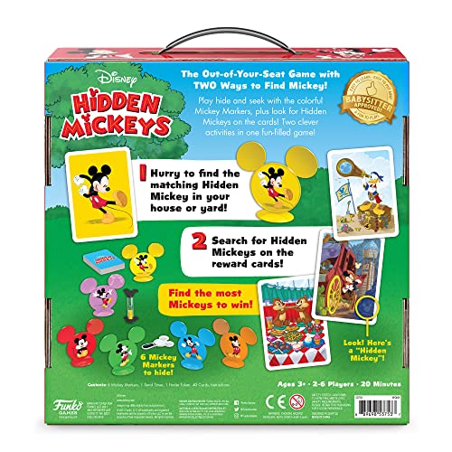 Funko Disney Hidden Mickeys Game sand timer highlights fast rounds and pacing.