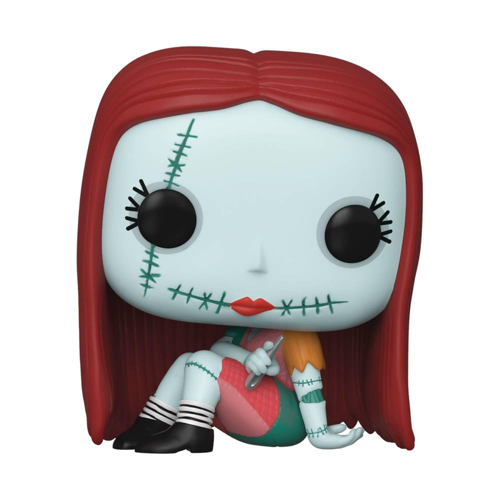 Funko Sally Sewing vinyl figure front view, ideal for displaying in a Disney collection.