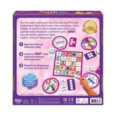 Funko Disney Princess Pattern Game players swap spinners for playful strategy.