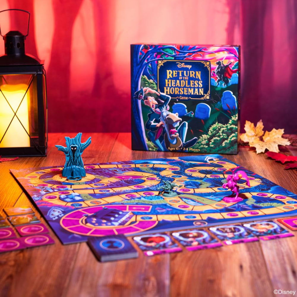 Funko Disney Return of the Headless Horseman tree action image, card draw suspense for players.