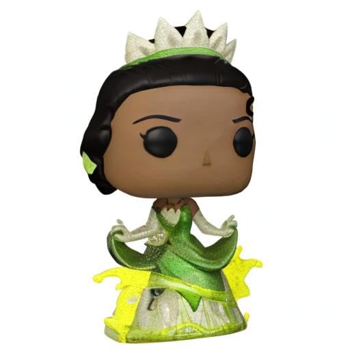 Display-ready Funko Disney Tiana figurine fits a complete Pop! set.