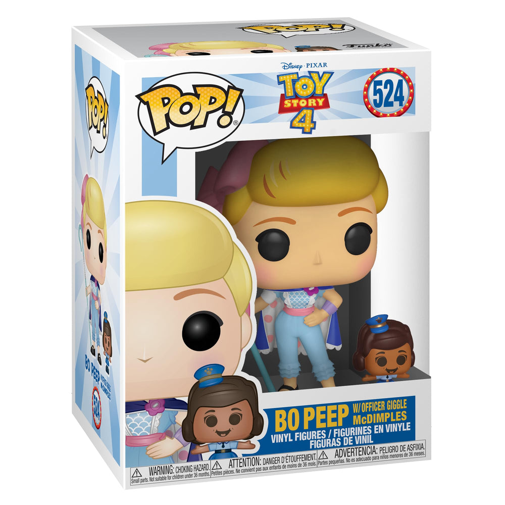 Funko Bo Peep with Officer Giggles McDimples figure on display shelf