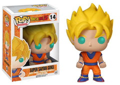 Funko Dragon Ball Z Goku Super Saiyan pose figure for desk display and gifts.