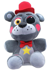 Funko Lefty plush from FNAF Pizza Simulator in window display box, ideal for display and gifting.