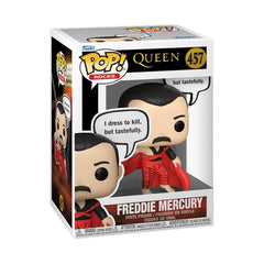 Funko Pop! Freddie Mercury Sayings front view for desk display and Queen fans.
