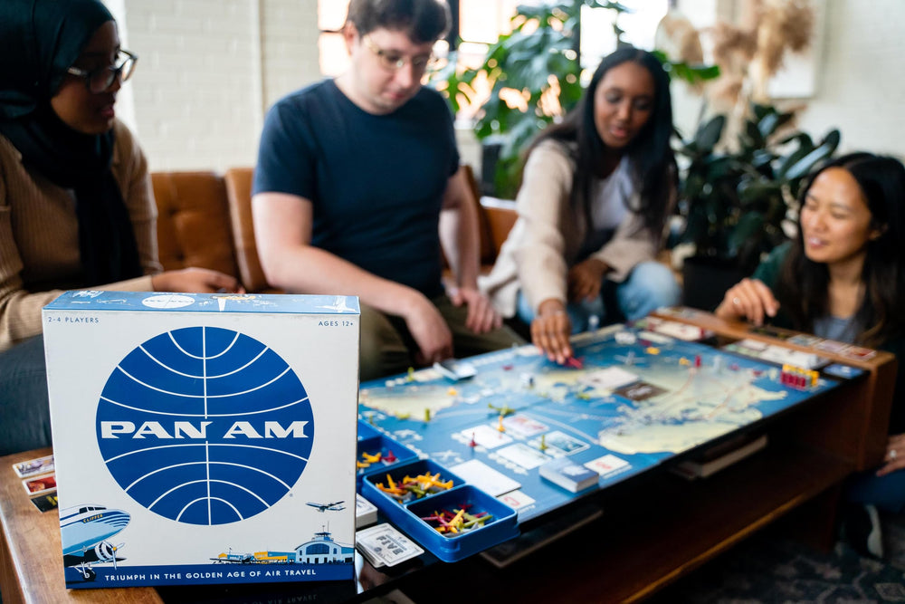 Funko Games Pan Am era tiles highlight four airline eras for varied gameplay