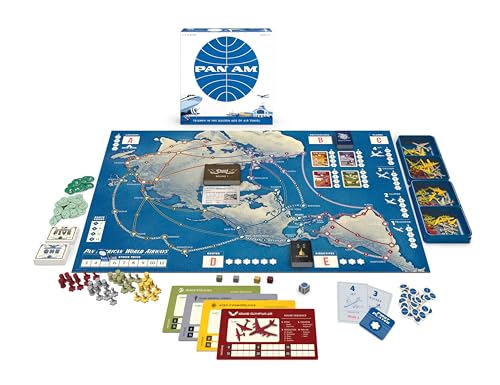 Funko Games Pan Am game board map showing global routes for immersive play