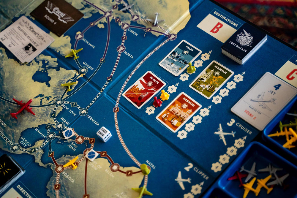 Funko Games Pan Am setup tray keeps components organized during play