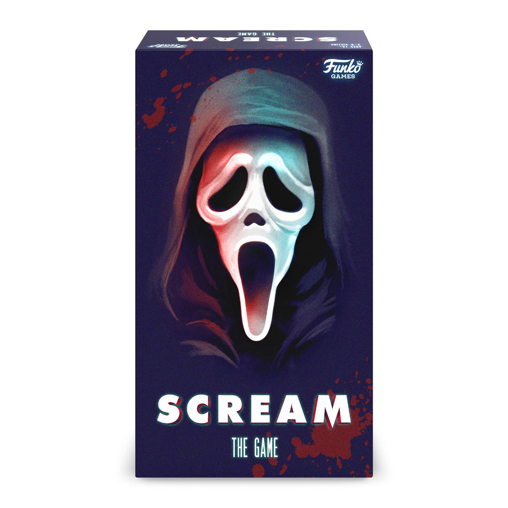 Funko Games Scream The Game Ghost Face figure enhances suspense during play.