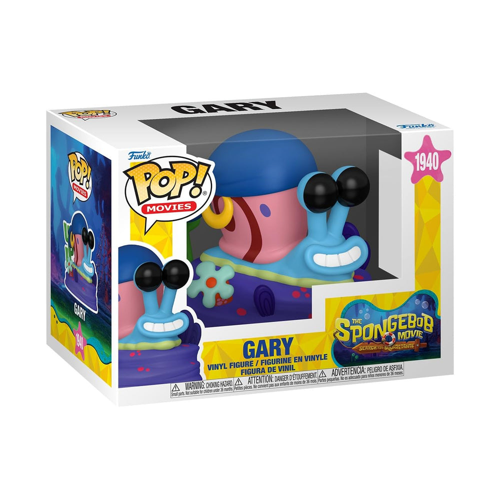 Funko Gary Pop Movie figure on display, ideal for SpongeBob collectors.