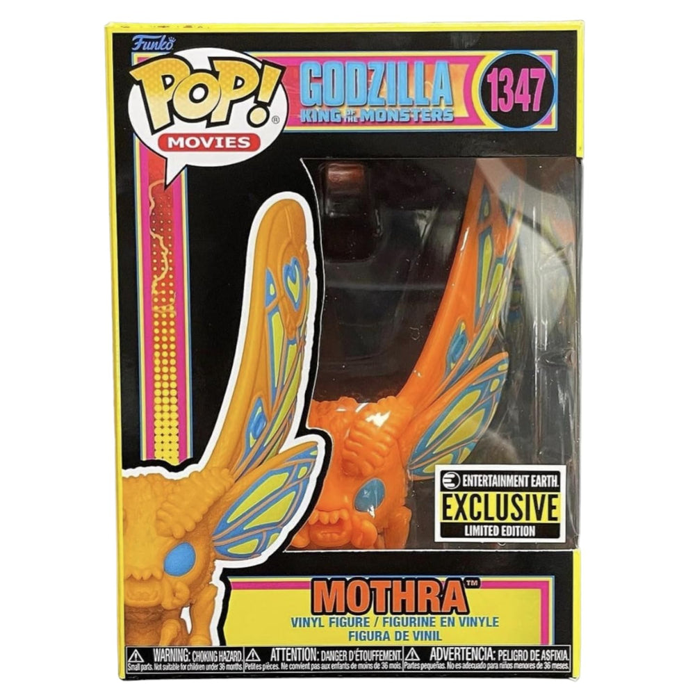 Funko Godzilla Mothra Black Light Pop glow image for vibrant shelf display