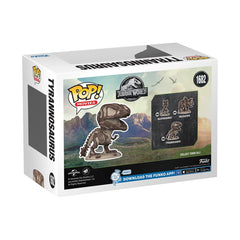 Close-up of Funko Jurassic Park fossil Tyrannosaurus shows detailed vinyl texture