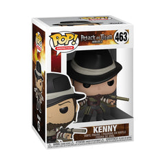Funko Kenny Attack on Titan Pop vinyl figure for display on shelves.