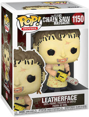 Funko Leatherface Pop! window box view, ready for display without opening.