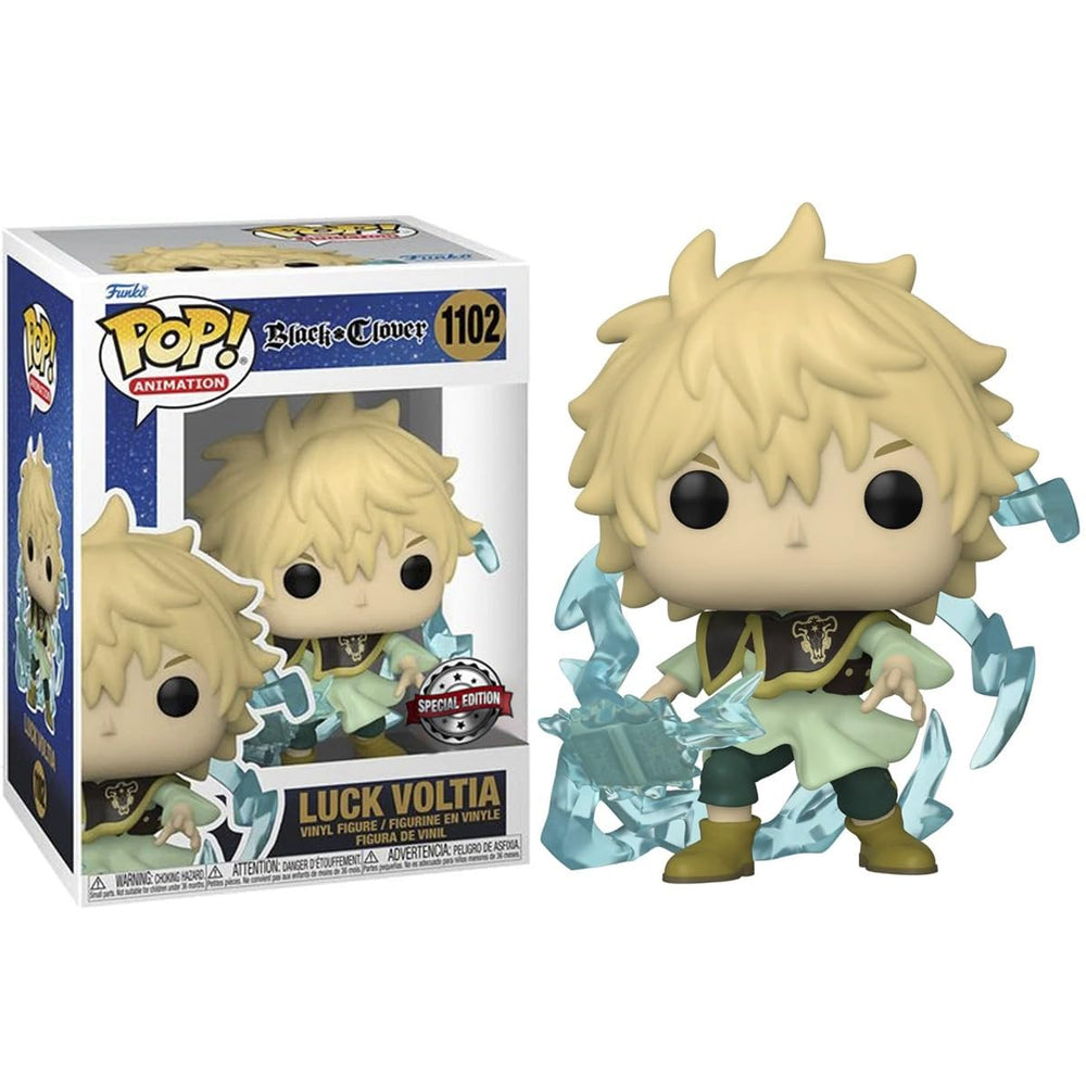 Funko POP Luck Voltia figure side angle showcases dynamic pose for collectors.