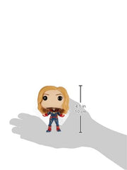 Funko Captain Marvel POP with helmet-on chase variant for collectors.