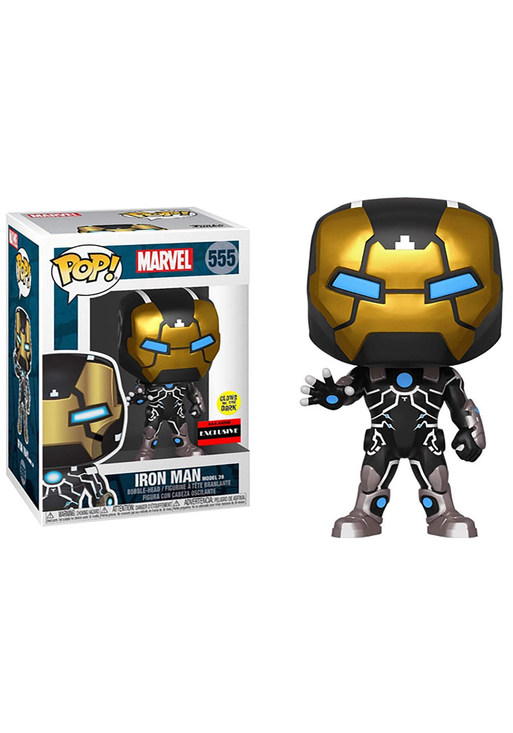 Funko Marvel Iron Man Model 39 glow-in-the-dark vinyl figure for display