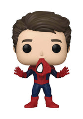 Funko Marvel Spider-Man No Way Home unmasked figure for desk display.