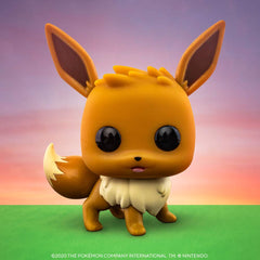 Funko Eevee Pop! figure close-up reveals playful styling details.