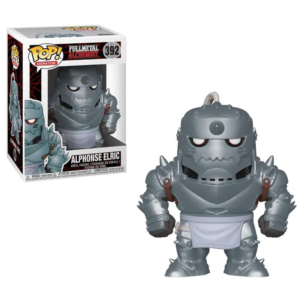 Funko Pop Animation Alphonse Elric figure in a window box, ready for display.