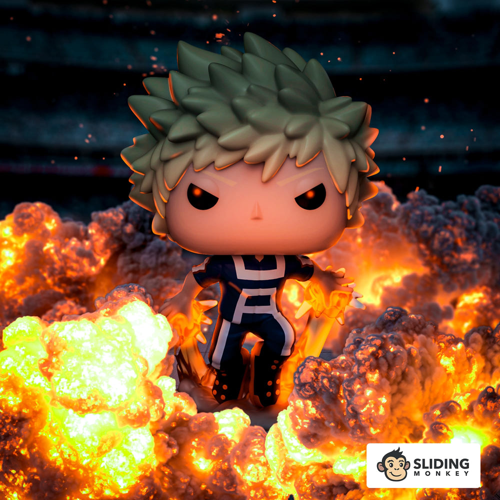 Funko Pop Animation Bakugo training outfit with detailed sculpt
