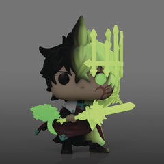 Funko Yuno figure in dynamic wind-magic pose for shelf
